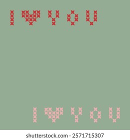 love heart valentine cross stitch needle work embroidery abstract artwork seamless geometric pattern printed background fabric wallpaper hand drawn  line watercolor printed card 


