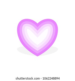 love heart valentine purple vector logo