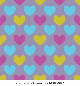 love heart valentine seamless pattern