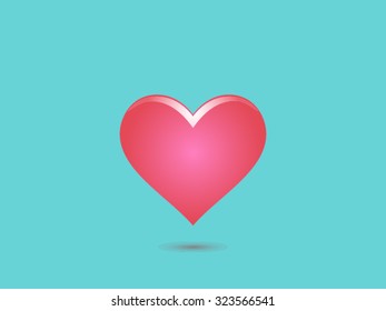 love heart valentine story vector illustration