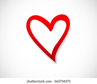 Love Heart Valentine Vector Logo Abstract