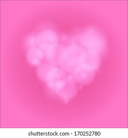 Love heart valentines day  background bokeh vector