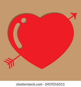 Love Heart and Valentines day Background Vector. Vector illustration.