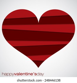 Love heart Valentine's Day card in vector format.