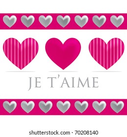 Love heart valentine's day cards in vector format