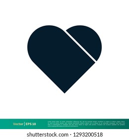 Love Heart Valentine's Day Icon Vector Logo Template