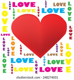 Love heart vector
