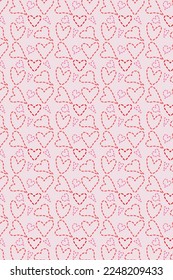 Love Heart Vector Background and Seamless Pattern for Lovely Romantic Moment or Valentine. Love Background Also Can Be Use for Poster or Printed on Shirt