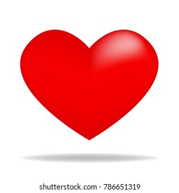 Love heart vector. Design element