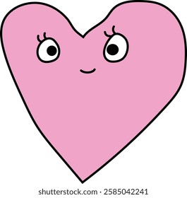 Love heart vector element illustration 