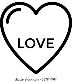 Love Heart Vector Icon