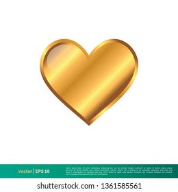 Love Heart Vector Icon Template Illustration Design. Vector EPS 10.
