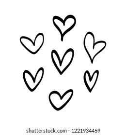 Love heart vector icons
