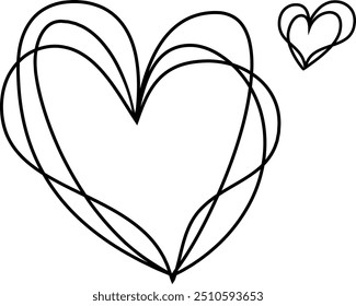 Love Heart Vector Icons - Iconos versátiles en forma de corazón perfectos para el día de San Valentín, bodas y proyectos románticos. Elige entre corazones, manos, líneas y más. Boceto dibujado gráfico de forma de corazón de amor