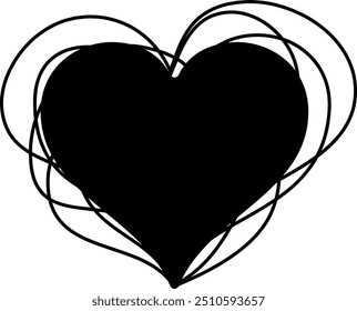 Love Heart Vector Icons - Versatile heart-shaped icons perfect for Valentine's Day, weddings, and romantic projects. Choose from hearts, hands, lines, and more. Love heart shape graphic drawn sketch