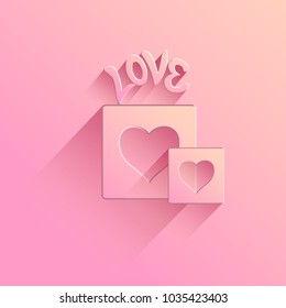 Love and Heart Vector Illustration.