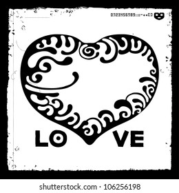 love heart vector illustration