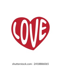 Love heart. Vector and illustration.