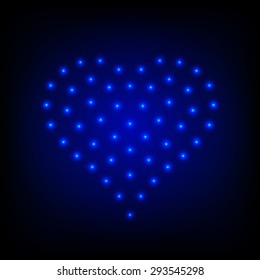 Love heart. Vector illustration.