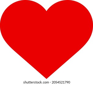 Love heart vector illustration. Flat illustration iconic design of love heart, isolated on a white background.