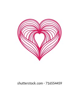 love heart vector illustration vintage