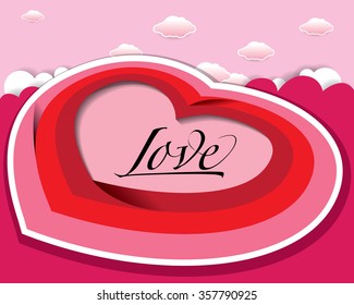 Love Heart Vector illustration for your design.