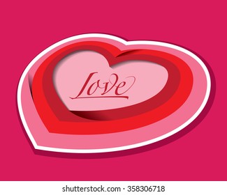 Love Heart Vector illustration for your design.