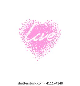 Love heart vector illustration for your romantic design.