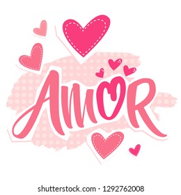 love heart vector lettering