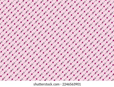 Love and heart wallpaper pattern. Valentine day background. paper wrapping. vector illustration. Holiday template