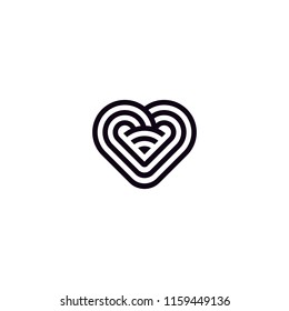 Love Heart with Wifi Signal Logo Design Inspiration