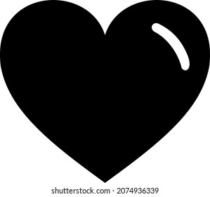 Love heart wishlist icon vector