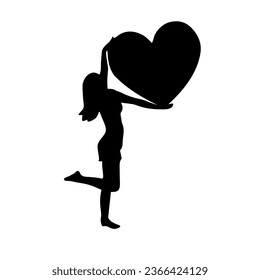 Love heart women cute black colour