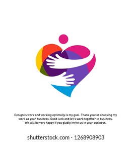 Concepto del logotipo de Love Hearth Care, plantilla del logotipo de Love People, vectorial del logotipo de Charity - Vector