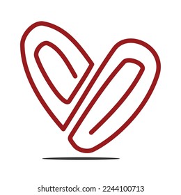 Plantilla del logotipo de Love Hearth Care Icono Ilustración Identidad de la marca