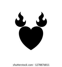 love, heart,hot , valentine day icon vector template