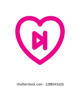 love, heart,multimedia logo