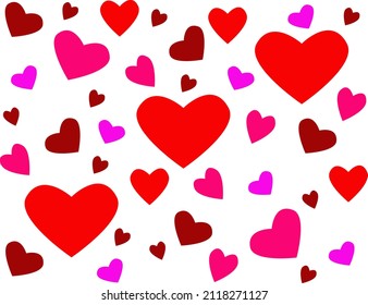 The love and hearts background vector illustration