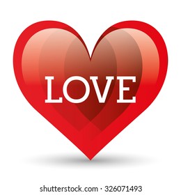 Love and hearts card design, vector illustration
