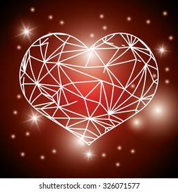 Love and hearts card design, vector illustration