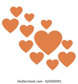 Love hearts, A collection of love hearts vector.