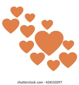 Love hearts, A collection of love hearts vector.
