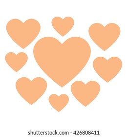 Love hearts, A collection of love hearts vector.