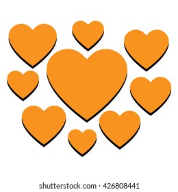 Love hearts, A collection of love hearts vector.