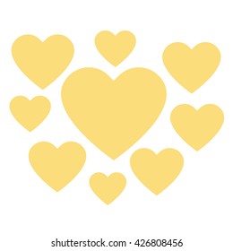 Love hearts, A collection of love hearts vector.
