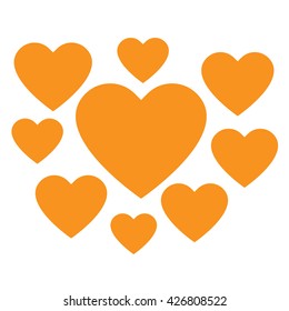 Love hearts, A collection of love hearts vector.