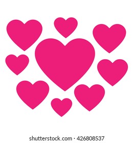 Love hearts, A collection of love hearts vector.