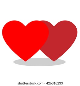 Love hearts, A collection of love hearts vector.
