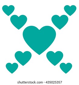 Love hearts, A collection of love hearts vector.