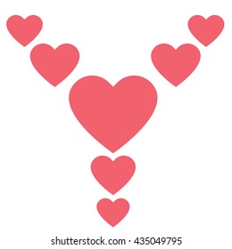 Love hearts, A collection of love hearts vector.